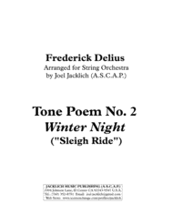 Tone Poem No. 2: Winter Night (Sleigh Ride) Sheet Music by Frederick Delius