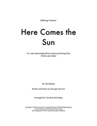 Here Comes The Sun - Violin and Cello Duet Sheet Music by The Beatles