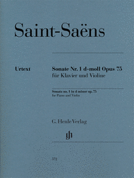 Sonata no. 1 in d minor Op. 75 for Piano and Violin Sheet Music by Camille Saint-Saens