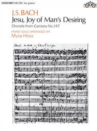 Jesu Joy Of Mans Desiring Piano Solo Sheet Music by Johann Sebastian Bach