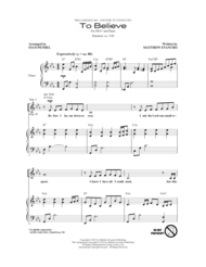 To Believe Sheet Music by Jackie Evancho
