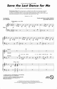 Save The Last Dance For Me (arr. Ed Lojeski) Sheet Music by The Drifters
