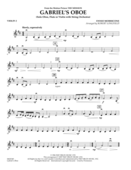 Gabriel's Oboe (from The Mission) - Violin 2 Sheet Music by Ennio Morricone