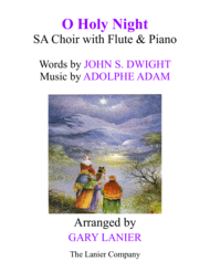 O HOLY NIGHT (SA Choir with Flute & Piano - Score & Parts included) Sheet Music by Adolphe-Charles Adam