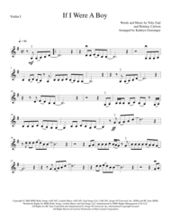 If I Were A Boy - String Quartet Sheet Music by Beyonce