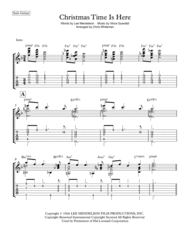 Christmas Time Is Here - Jazz Guitar Chord Melody Sheet Music by Vince Guaraldi
