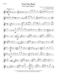 Feed The Birds (Mary Poppins) String Quartet Sheet Music by Julie Andrews