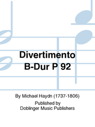 Divertimento B-Dur P 92 Sheet Music by Michael Haydn