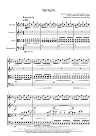 Titanium - String Quartet Sheet Music by David Guetta