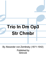 Trio In Dm Op3 Str Chmbr Sheet Music by Alexander Zemlinsky