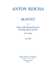 Quintet in E major Op. 106 Sheet Music by Anton Reicha