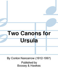 Two Canons for Ursula Sheet Music by Conlon Nancarrow