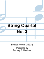 String Quartet No. 3 Sheet Music by Ned Rorem