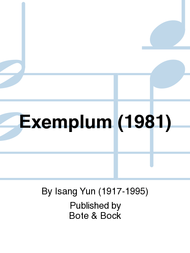 Exemplum (1981) Sheet Music by Isang Yun