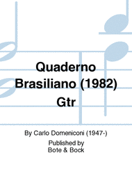 Quaderno Brasiliano (1982) Gtr Sheet Music by Carlo Domeniconi