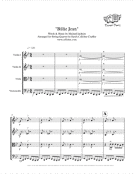 Billie Jean - String Quartet - Michael Jackson arr. Cellobat - Recording Available! Sheet Music by Michael Jackson
