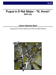 Fugue in E-flat Major -- 'St. Anne's' for Clarinet Quartet Sheet Music by Johann Sebastian Bach