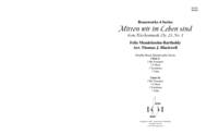 Mitten wir im Leben sind Sheet Music by Felix Bartholdy Mendelssohn