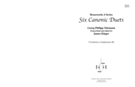 6 Canonic Duets Sheet Music by Georg Philipp Telemann