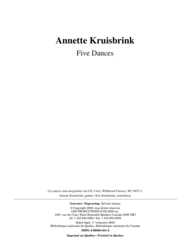Five Dances Sheet Music by Annette Kruisbrink