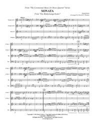 Sonata from "Die bankelsangerlieder" Sheet Music by Anonymous
