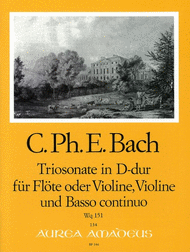 Trio Sonata D major Wq 151 Sheet Music by Carl Philipp Emanuel Bach