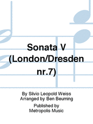Sonata V (London/Dresden nr.7) Sheet Music by Silvio Leopold Weiss