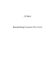 Bach: Brandenburg Concerto No.3 in G (BWV 1048) Mvt.1 - wind dectet ( and  opt. contrebass) Sheet Music by Johann Sebastian Bach