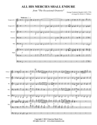 All His Mercies Shall Endure Sheet Music by George Frideric Handel