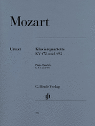 Piano Quartets K. 478 and 493 Sheet Music by Wolfgang Amadeus Mozart