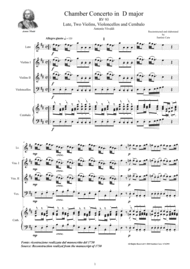 Vivaldi - Chamber Concerto in D major RV 93 for Lute