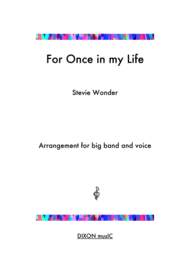 For Once In My Life - Arrangement for Big Band and Voice Sheet Music by Stevie Wonder
