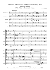 A Selection of Processional and Recessional Wedding Music for Brass Quintet - brass quintet Sheet Music by Various