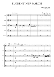 Florentiner March for Woodwind Quintet Sheet Music by J. Fucik