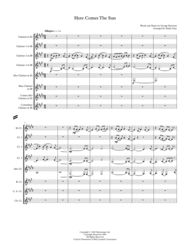 Here Comes The Sun (Clarinet Choir) Sheet Music by The Beatles