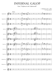Infernal Galop (Can Can) for Saxophone Ensemble Sheet Music by Jacques Offenbach