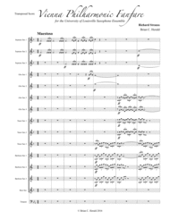 Vienna Philharmonic Fanfare for Saxophone Ensemble Sheet Music by Richard Strauss