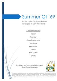 Summer Of '69 Sheet Music by Bryan Adams