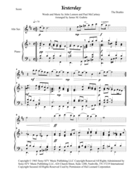 The Beatles: Yesterday for Alto Sax & Piano Sheet Music by The Beatles