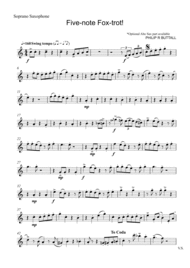 Five-note Fox-trot! (Saxophone Quartet / Quintet) - Set of Parts [x4 / 5] Sheet Music by Philip R Buttall