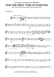For The First Time In Forever (from FROZEN) for Brass Quartet Sheet Music by Robert Lopez