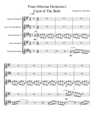 Carol Of The Bells (Trans Siberian Version) Sheet Music by Mykola Leontovych