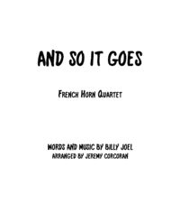 And So It Goes for Four French Horns Sheet Music by Billy Joel