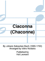 Ciaconna (Chaconne) Sheet Music by Johann Sebastian Bach