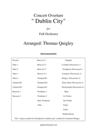 " Dublin City" (Concert Overture) Sheet Music by Irish Traditional