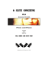 Vivaldi - Six Flute Concertos Op.10 for Flute and Piano - Full scores and Flute part Sheet Music by Antonio Vivaldi