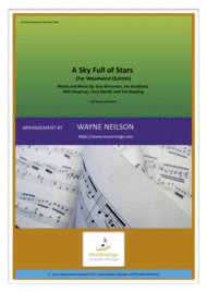 A Sky Full Of Stars for Woodwind Quintet Sheet Music by Coldplay