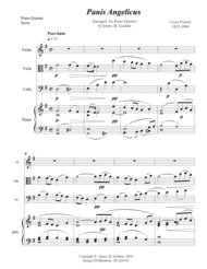 Franck: Panis Angelicus for Piano Quartet Sheet Music by Cesar Auguste Franck
