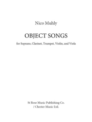 Object Songs Sheet Music by Nico Muhly