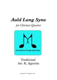 Auld Lang Syne - Clarinet Quartet Sheet Music by Folk Song